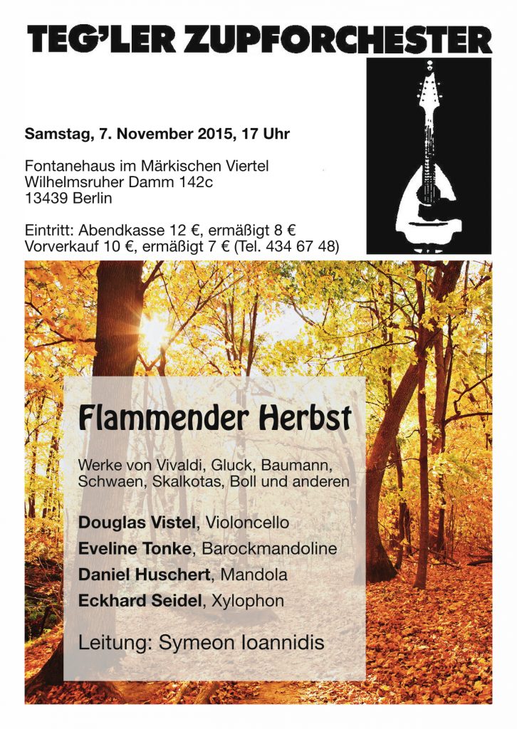 Konzertflyer „Flammender Herbst“